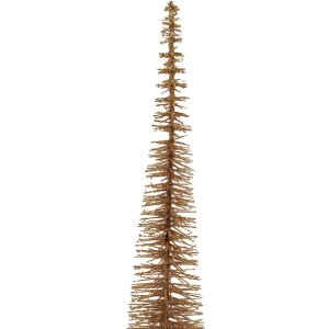 Clayre & Eef 66317BR Kerstboomdecoratie Ø 8x40 cm Bruin Goud