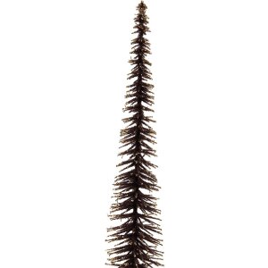 Clayre & Eef 66317CH Kerstboom Decoratie Ø 8x40 cm Bruin Goudkleurig