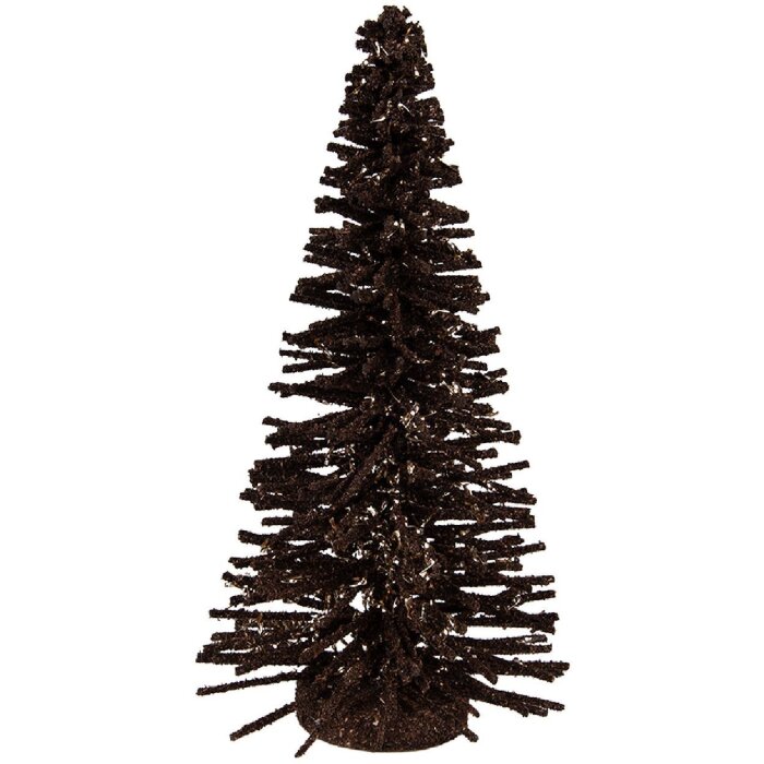 Clayre & Eef 66318CH Kerstboom Ø 14x25 cm Bruin Goudkleurig