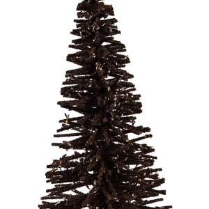 Clayre & Eef 66318CH Kerstboom Ø 14x25 cm Bruin Goudkleurig