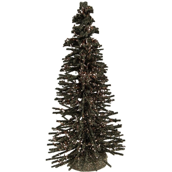 Clayre & Eef 66318GR Kerstboom Groen-Goud 14x25 cm