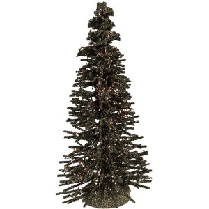 Clayre & Eef 66318GR Kerstboom Groen-Goud 14x25 cm
