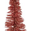 Clayre & Eef 66318P Kerstboom Roze Goud 14x25 cm