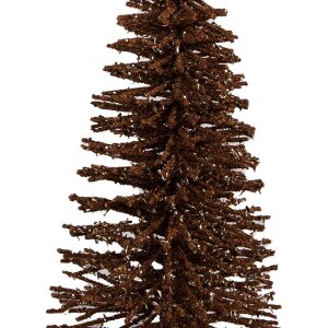 Clayre & Eef 66319BR Decoratieve Kerstboom Ø 17x30 cm Bruin-Goud