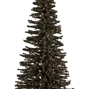 Clayre & Eef 66319GR Kerstboom Decoratie Ø 17x30 cm Groen-Goud