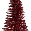 Clayre & Eef 66319R Kerstboom Decoratie Rood Goud 17x30 cm