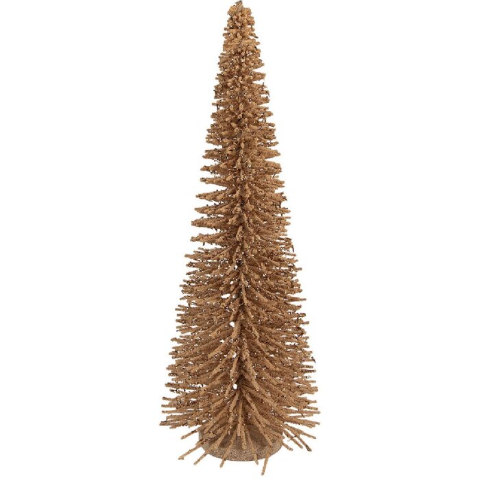 Clayre & Eef 66320BE Decoratieve Kerstboom Beige-Goud 20x50 cm