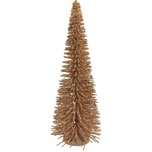 Clayre & Eef 66320BE Decoratieve Kerstboom Beige-Goud 20x50 cm