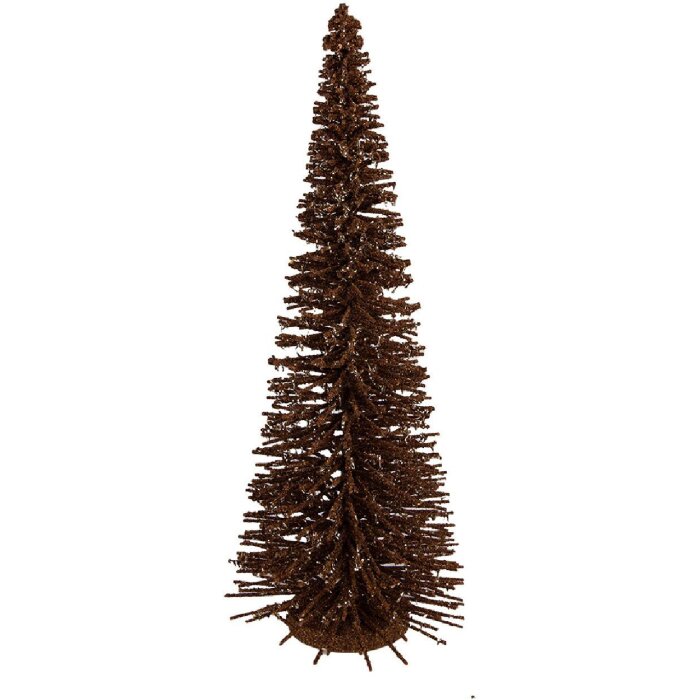 Clayre & Eef 66320BR Decoratieve Kerstboom Ø 20x50 cm Bruin-Goud