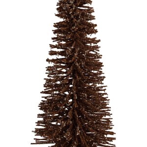 Clayre & Eef 66320BR Decoratieve Kerstboom Ø 20x50 cm Bruin-Goud