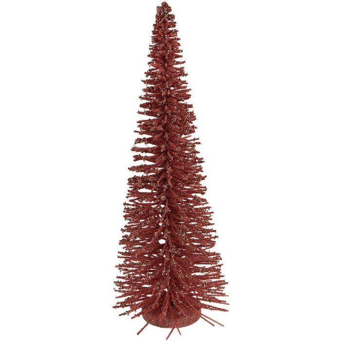 Clayre & Eef 66320P Kerstboom Ø 20x50 cm Roze Goudkleurig