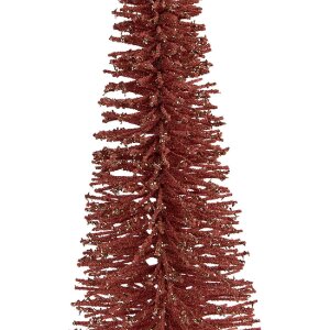 Clayre & Eef 66320P Kerstboom Ø 20x50 cm Roze Goudkleurig