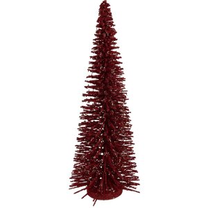 Clayre & Eef 66320R Decoratieve Kerstboom Rood-Goud 20x50 cm