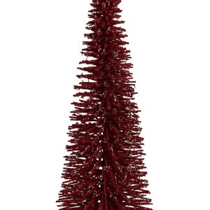 Clayre & Eef 66320R Decoratieve Kerstboom Rood-Goud 20x50 cm
