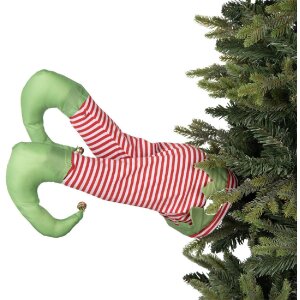 Clayre & Eef 66348 Kerst Elfenbenen Rood & Groen 30x13x54cm