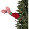 Clayre & Eef Kerstdecoratie Elfbeinen Rood-Groen 21x13x59 cm 3-stukset