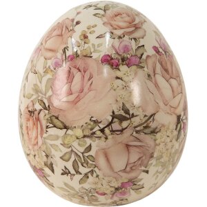 Clayre & Eef 6CE1415S Decoratie Ei Ø 7x9 cm...