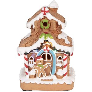 Clayre & Eef 6PR5867 LED Decoratiehuis 11x10x17 cm