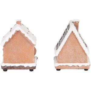 Clayre & Eef Dekohuisjes met LED - Set van 17 stuks - 9x8x13 cm