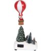 Clayre & Eef 6PR5870 Decoratieve Kerstbomen met LED Groen Wit 17x13x32cm