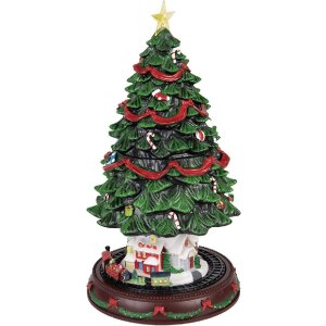 Clayre & Eef 6PR5874 LED Kerstboom Groen/Rood 24x46cm
