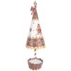 Clayre & Eef 6Y5803 Decoratie Kerstboom Ø 11x37 cm Bruin Wit