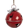 Clayre & Eef Kerstdecoratieve Klingel Rood Zilverkleurig 24x28 cm