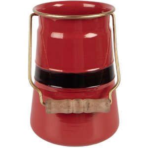 Clayre & Eef 6Y5903 Decoratieve Melkkan 12x10x16 cm Rood-Zwart