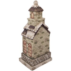 Clayre & Eef 5MG0070 Decoratie Huis 36x30x80 cm Groen Beige