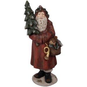 Clayre & Eef Kerstman-figuur 39x30x93 cm Rood-Groen...
