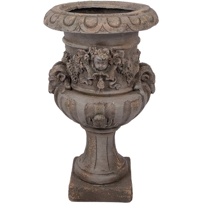 Clayre & Eef 5MG0092 Decoratieve Plantenpot Grijs 40x38x64 cm