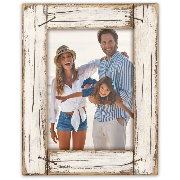 ZEP Houten Fotolijst Horn Wit Vintage 13x18 of 15x20 cm