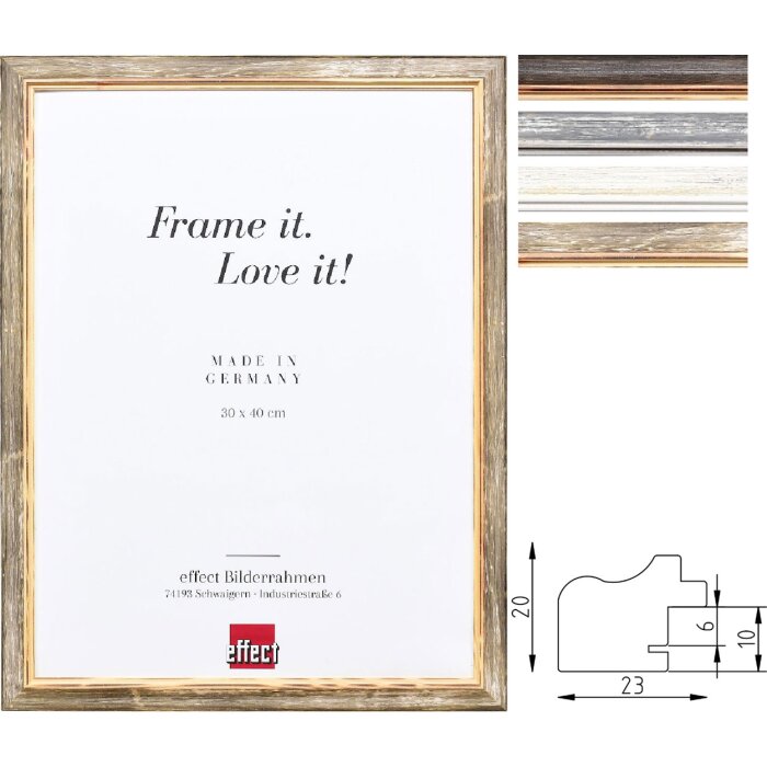 Effect Houten Lijst Profiel 67 Landhuisstijl 2,3cm Breed Veel Maten