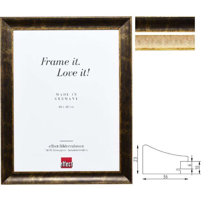 Effect Houten Lijst Profiel 68 Baroklijst Zwart of Ivoorkleur 3,6 cm