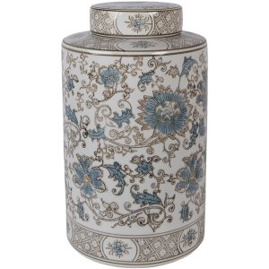 Clayre & Eef Decoratieve bloempot met deksel Ø 18x30 cm