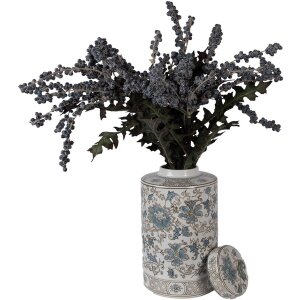 Clayre & Eef Decoratieve bloempot met deksel Ø 18x30 cm