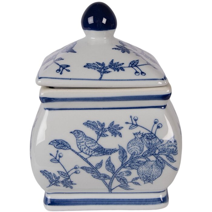 Clayre & Eef 6CE2391 Decoratieve Pot met Deksel 13x13x17 cm