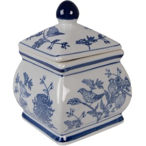 Clayre & Eef 6CE2391 Decoratieve Pot met Deksel 13x13x17 cm