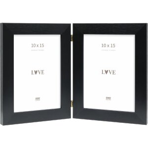 Deknudt S41VH2 dubbelkader zwart 2x10x15 cm klarglas