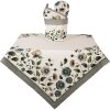 Clayre & Eef GTB45 Keukentoebehoren 20x20 cm katoen beige groen bloemen hittebescherming