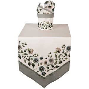 Clayre & Eef GTB50 broodmand beige-groen 15x16 cm