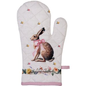 Clayre & Eef EWC44 ovenscherm 18x30 cm beige-bruin