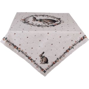 Clayre & Eef Tafelkleed 100x100 cm Beige-Brown