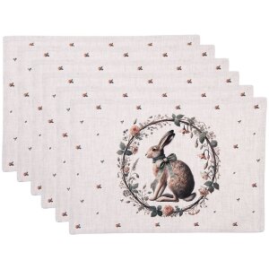 Clayre & Eef NLE40 tafelset 6 stuks 48x33 cm...