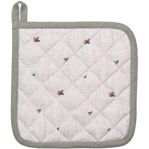 Clayre & Eef keukenstopflappen 20x20 cm beige-brown