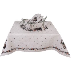 Clayre & Eef keukenstopflappen 20x20 cm beige-brown