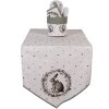 Clayre & Eef Broodmandje NLE50 Ø15x16 cm Beige met Hase-afdruk en Groene Rand