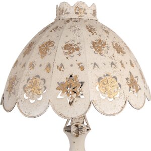 Clayre & Eef Tafellamp Beige-Goud Ø 41x69 cm E27 max 60W