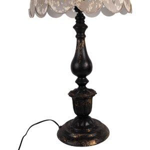 Clayre & Eef tafellamp zwart-grijs Ø41x75 cm E27 max 60W