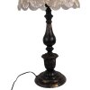 Clayre & Eef tafellamp zwart-grijs Ø41x75 cm E27 max 60W